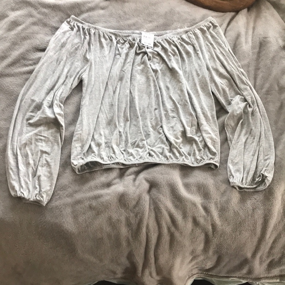 Of the shoulder crop top